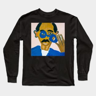 Man with blue glasses Long Sleeve T-Shirt